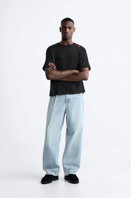 Light Blue Straight-Leg Jeans